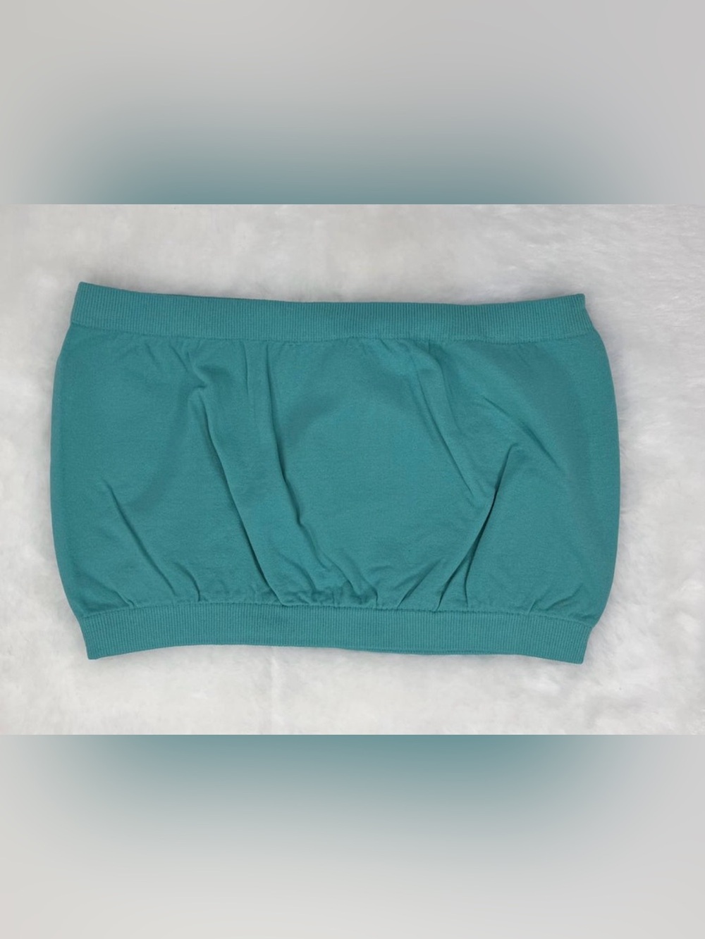 Yahada Pool Blue Strapless Tube Tank Top